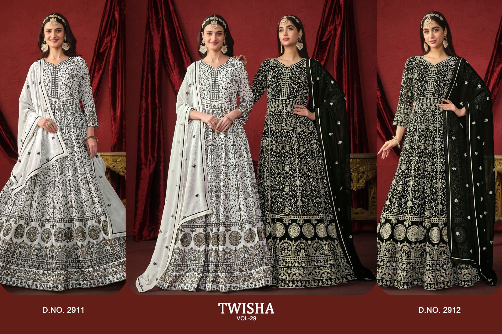 Twisha Vol 29 By Twisha Fox Georgette Gown With Dupatta Orders In India